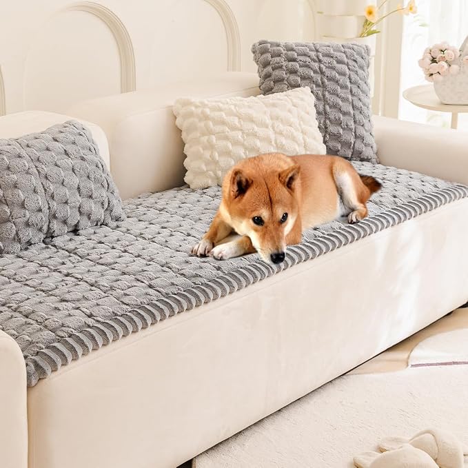 Plush Pet Sofa Covers Dogs Washable Non slip Couch Protector Cushion Cover | Dog friendly scratch-proof sofa protector fits I-shape armchair,loveseat,recliner,sectional couch pads by GumfolkBrandFlagship