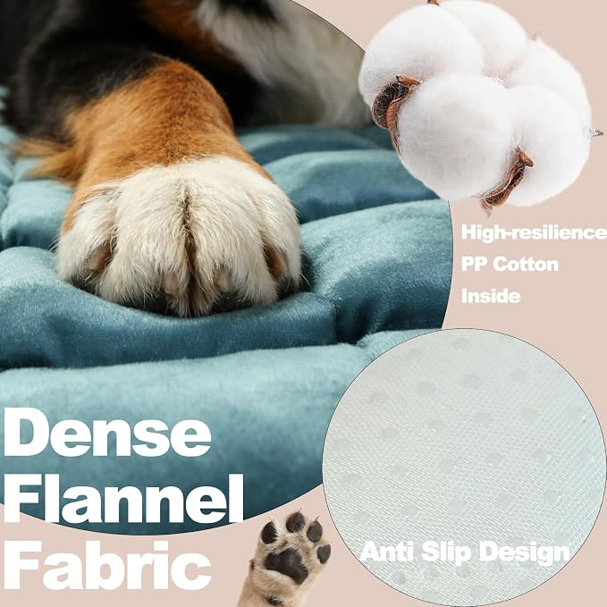 Dog Car Seat Cover for Back Seat, Blue Flannel Pet Bed Mat, Non-Slip Waterproof Bottom, Washable Dog Bed & Seat Protector for Cars SUVs Trucks, Fits Backseat Extenders, 59.1 x 23 Inches - Image 2