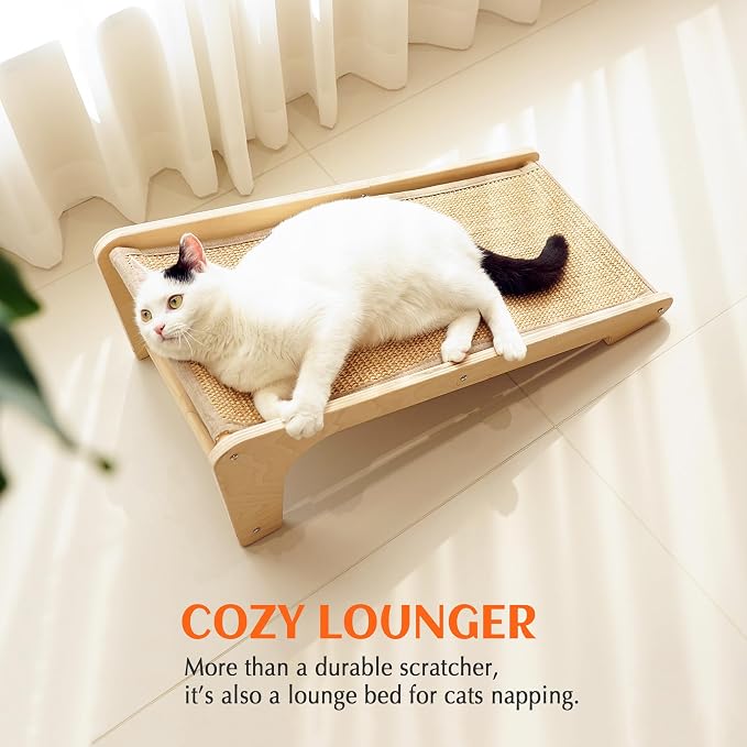 PETKARAY Cat Scratcher, Cat Sisal Scratching Ramp, L Shape Cat Scratch Pad for Indoor Cats, Wall Furniture Protector with Catnip Large - Image 6