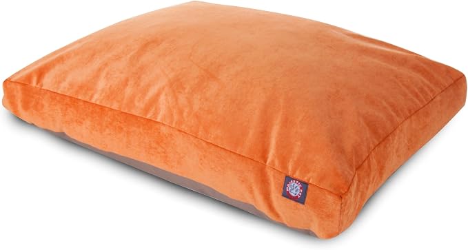 Majestic Pet Villa Rectangle Dog Bed Washable – Non Slip Comfy Pet Bed – Crate Bed with Removable Washable Cover – Kennel Bed for Sleeping, Polyester Fiber, X-Large, Orange - Image 2