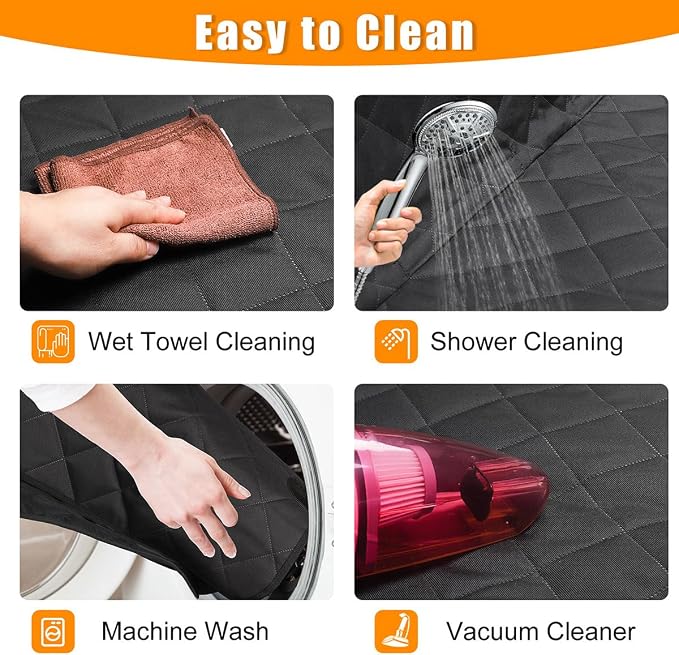 Kytely Dog Car Seat Cover XL, Heavy Duty Dog Seat Cover for Back Seat, 100% Waterproof Nonslip Hammock for Car with Side Flap, Scratch Proof Pet Back Seat Covers - Image 5