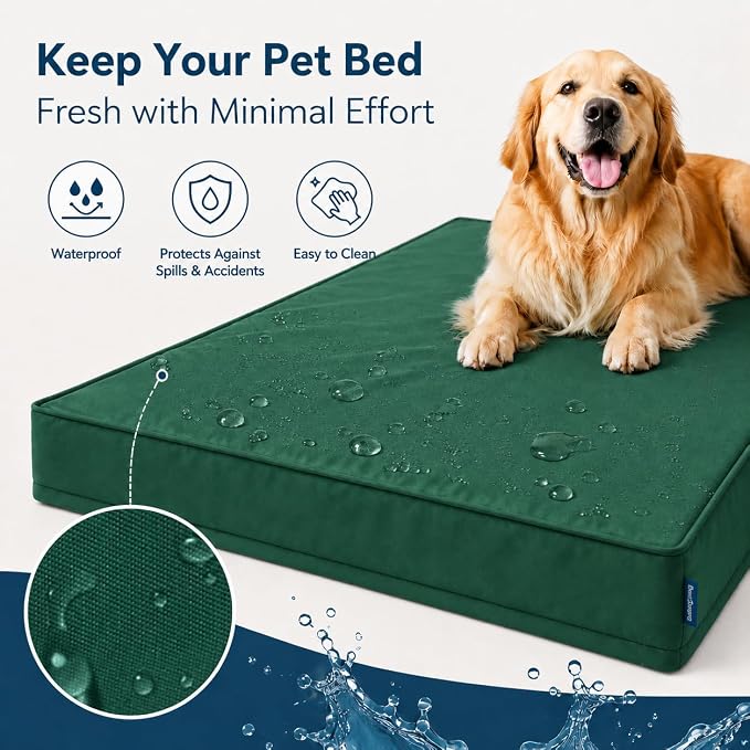 WNPETHOME Outdoor Waterproof Dog Bed Large Sized, Washable Creat Pad 36" | Outdoor & Indoor Use, For Large Sized Dog, Removable Washable Cover, Egg Crate Foam Orthopedic Dog Mat, Up to 60 lbs - Image 3