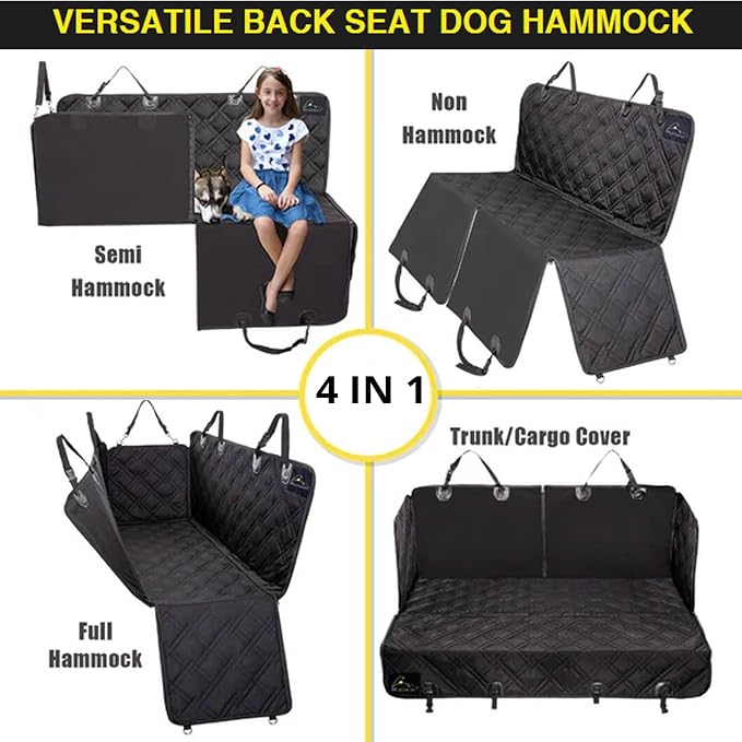 Meadowlark Dog Car Seat Cover, X-Large Heavy Duty Pet Seat Cover for Back Seat, Extra Padded Non-Slip Dog Hammock, Water-Resistant Back Seat Protector for Cars Trucks and SUVs (64” W x 60" L) - Image 3