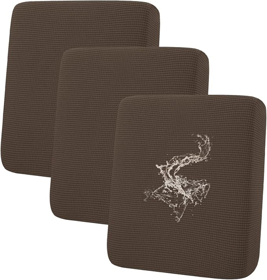 hyha Waterproof Couch Cushion Covers for Pets, Non Slip Sofa Seat Cover | Stretch Jacquard Fabric, Elastic Bottom, Non Slip Fit, Waterproof Protection, Pet Hair Protection (3 Pieces) by hyha