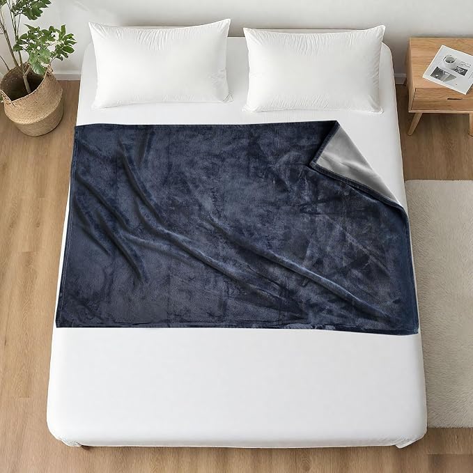 Waterproof Blanket for Bed Sofa, 60"x40" Leakproof, Slate Grey/Cool Grey | Scratch-Resistant Leakproof Pet Throw Blanket Machine Washable Reversible - Image 2