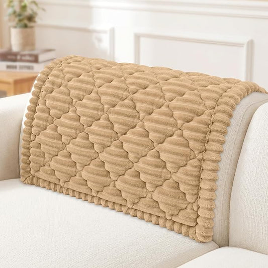 Smiry Couch Cover for Dogs Washable, Non Slip Fuzzy Pet Sofa Protector | Soft Thick Furniture Cover for Sofa, Loveseat and Sectional, Scratch & Pet Hair Resistant (Camel, 35.4" x 35.4") by Smiry