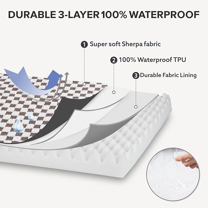 JOEJOY Orthopedic Dog Bed for Large Dogs, Memory Foam Pet Bed with Removable Washable Cover, Cozy Plush Crate Mat, 47×29", Cofffee - Image 4