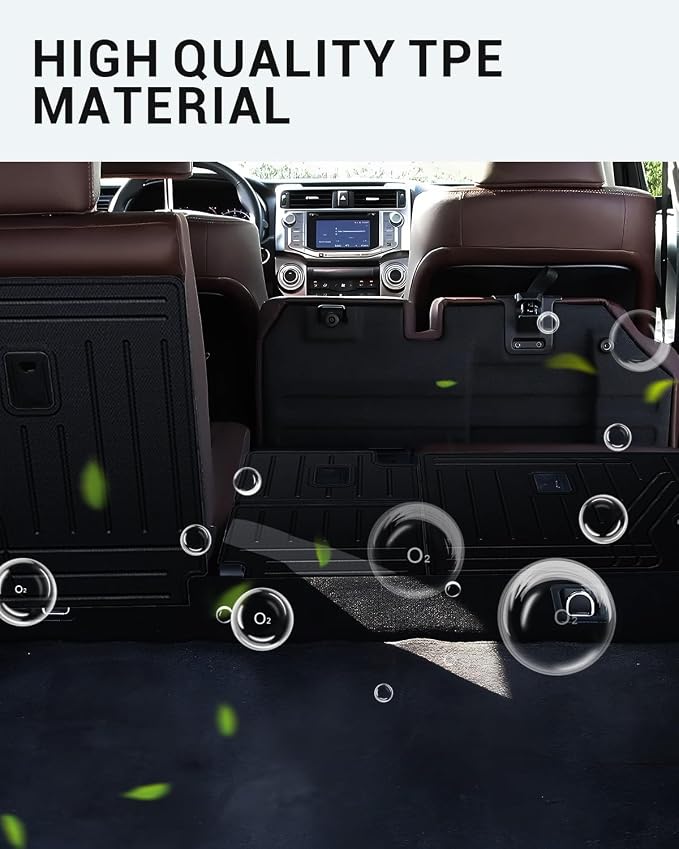 Ecarzo Backrest Mat Compatible with 2010-2024 Toyota 4Runner 5 Seat Cargo Mat TPE Back Seat Protector All Weather Waterproof Trunk Mat Cargo Liner for 2024 Toyota 4Runner Accessories (No Fit 3rd Seat) - Image 6