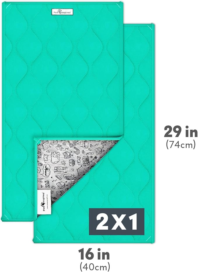Paw Inspired Washable Fleece Guinea Pig Cage Liners, C&C 2x1, Green | Super Absorbent Pee Pad, Bedding, Waterproof Bottom, Pet Bed Mat for Guinea Pigs, Ferrets, Rabbits, Hamsters, Small Animals - Image 4