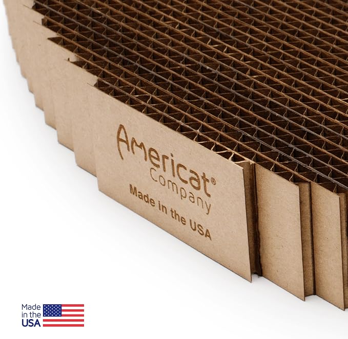 Cat Scratcher by Americat – Made in USA Cardboard Scratching Pad & Lounger – X Large, 2-Sided, Heavy, No-Shedding, Long-Lasting (Cat) - Image 5
