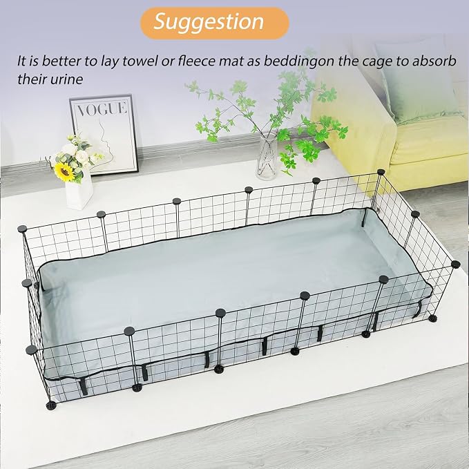 DZWLKJ Guinea Pig Cage Liner Tarp Bottom Waterproof and Washable Base Also for Rabbits, Bunny, Chinchesillas, Hedgehog, Ferrets and Other Small Animals(28x70 inches) - Image 7