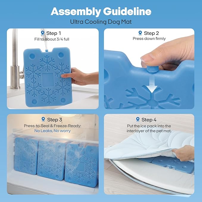 Vagascape Dog Cooling Mat 5.0 Version Built-in Ice Pack, Long-Lasting Cool | 6–8h Cooling, Ultra Thick Soft Vine Pattern Pet Cooling Mat, Washable Foldable Large Cooling Pad for Indoor, 30" x 20" - Image 5