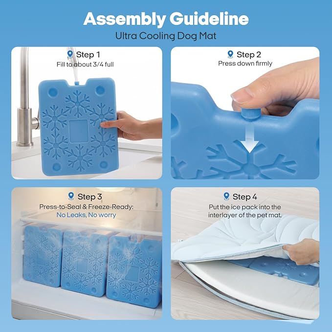 Vagascape Dog Cooling Mat 5.0 Version Built-in Ice Pack, Long-Lasting Cool | 6–8h Cooling, Ultra Thick Soft Vine Pattern Pet Cooling Mat, Washable Foldable Large Cooling Pad for Indoor, 59" x 40" - Image 5