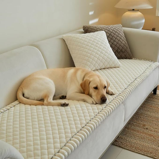 Diamond Quilted Couch Cover for Dogs Non Slip - Large Silicone Particles Pet Friendly Thick Sofa Slipcover for 3 Cushion Couch Washable Furniture Protector Mat for Dogs Cats by Unknown