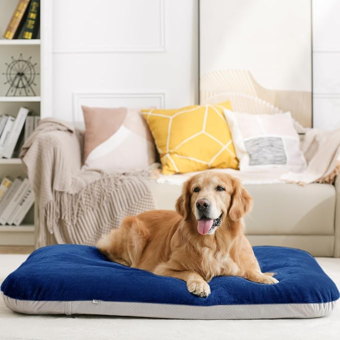 Magic Dog Super Soft Medium Dog Bed, 32 Inches Orthopedic Foam Pet Beds with Anti Slip Bottom, Dog Sleeping Mattress with Removable and Washable Cover, Blue M,32'' X 24'' X 3'' - Image 8