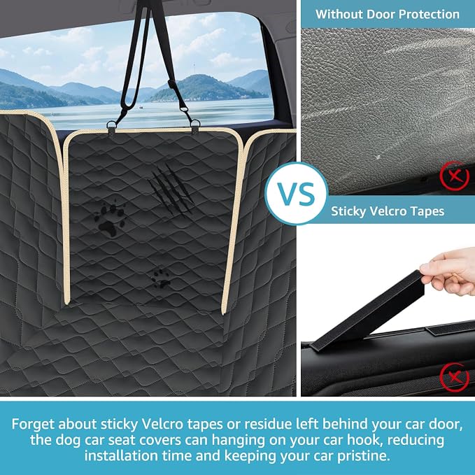 Lassie XL Truck Dog Seat Cover Back Seat with 2 Seat Belts, Dog Car Hammock for Large SUV and Trucks Compatible with F150 F250/Chevrolet Silverado/Ram Pickup/GMC Sierra/Toyota Tundra and Crew Cab - Image 3