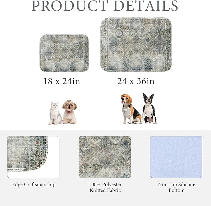 Homimp Washable Pee Pads for Dogs, 4 Pack Reusable Puppy Pads Waterproof,Absorbent and Leakproof Dog Pee Pads,Non Slip Puppy Training Pads, Pet Mat for Floor, Crate, Couch, Whelping, Grey 18"x24" - Image 5