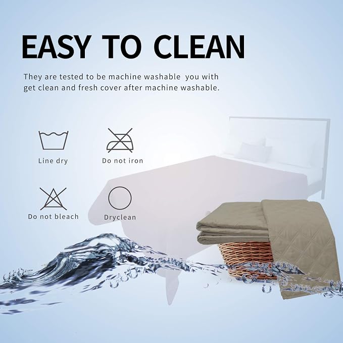 Easy-Going 100% Waterproof Dog Bed Cover, Non-Slip Pet Blanket for Furniture, Washable Couch Cover, Repleasement Sofa Cover (52X82 in,Beige) - Image 6