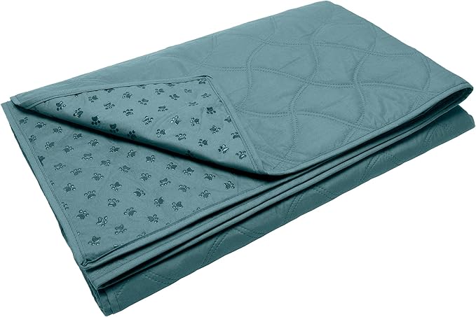 Furhaven Waterproof & Non-Slip Queen Size Mattress Cover Protector for Dogs & Cats, Washable, For Beds, Couches, & Car Seats - Quilted Twill Blanket Mattress Cover - Nile Blue, Large/Queen Size - Image 5