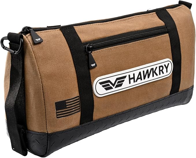 HAWKRY Heavy Duty Canvas Tool Bag – Waterproof Canvas Zipper Pouch, Garden Tool Bag, Construction Bags Heavy Duty, Small Zipper Pouch, Motorcycle Tool, Multipurpose Fishing Bag by HAWKRY
