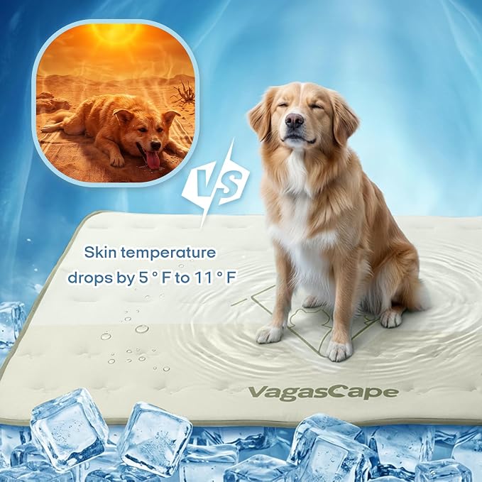 Vagascape 3.0 Supportive Double Sided Dog Cooling Mat | Thick Durable Pet Cooling Mat for Extra Large Pet, 60" x 40" Washable Cooling Mat for Dog Outdoor and Indoor - Image 7
