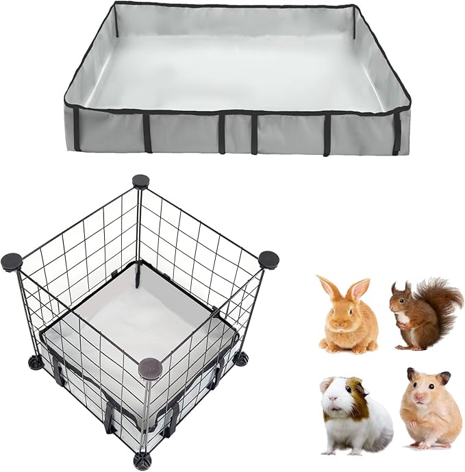Guinea Pig Cage Liner Tarp Bottom Waterproof and Washable Base Also for Rabbits, Bunny, Chinchesillas, Hedgehog, Ferrets and Other Small Animals(12x12 inches) by DZWLKJ
