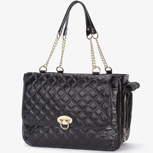 Fashion Pet Carrier Dogs Cat Small Animals Purse Bag, Leather Pet Carriers Dog Puppy Kitten Tote Travel Handbag TSA Airline-Approved