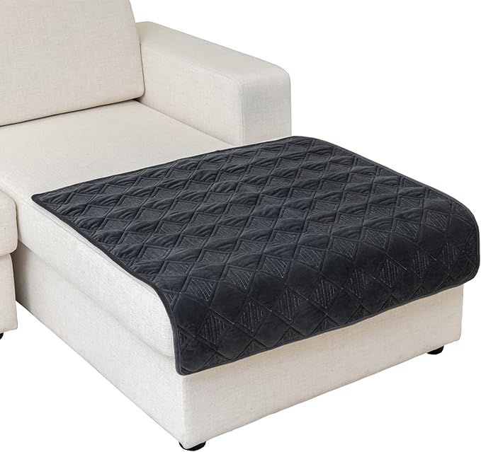 Eismodra Sectional Couch Covers,L Shape Sofa Slipcover Furniture Protector for Dogs Cats Pet Chaise Lounge 3 Cushion Couch Loveseat,Dark Gray 36 x 36 inches (Only 1 Piece) by Eismodra
