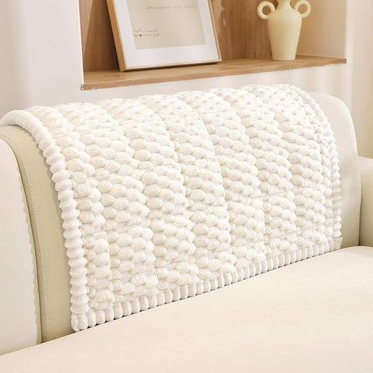 Royhom Couch Cover for Dogs Washable，Non Slip Sofa Protector for Pets | Durable & Easy Care, Soft Furniture Cover for Leather & Fabric Couches Against Claws, Spills & Fur, 35.4x35.4 Inch, White by Royhom