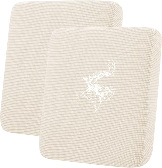 hyha Waterproof Couch Cushion Covers for Pets, Non Slip Sofa Seat Cover | Stretch Jacquard Fabric, Elastic Bottom, Non Slip Fit, Waterproof Protection, Pet Hair Protection (2 Pieces) by hyha