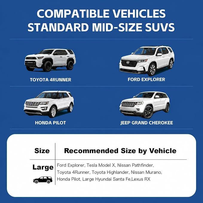 SUV Cargo Liner for Dogs,Waterproof Dog Trunk Cover with Side Flaps | Material: Waterproof PU Leather | Protection: 12.60" Side Flaps & 17.72" Bumper Flap | Fit: Most SUVs | Non-Slip Design - Image 7