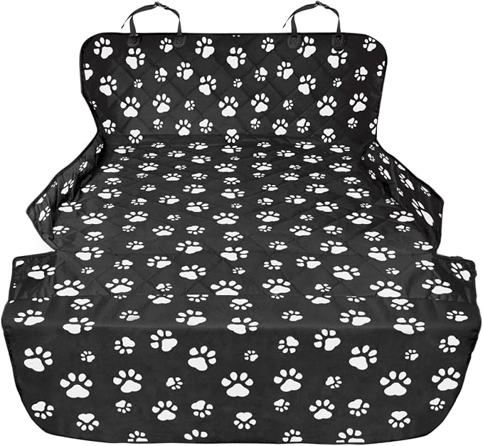 F-color SUV Cargo Liner for Dogs - Heavy Duty Cargo Cover for Mid-Size SUVs | Water Resistant, Bumper Flap, Non-Slip Mat, Car Trunk Dog Car Seat Cover Prevents Scratches Pet Hair Mud Dirt for Sedans Vans - Image 7