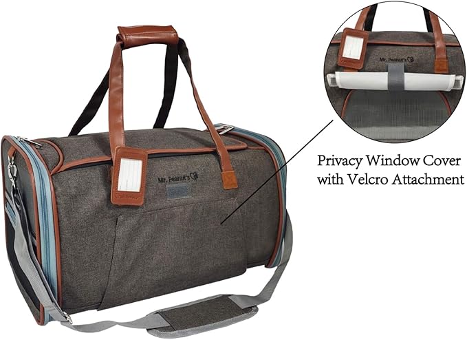 Mr. Peanut's Gold Series Big Apple XL Expandable Pet Carrier V3.0 (Charcoal Ash)