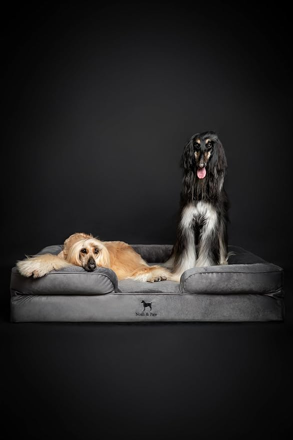 NOAH & PAW Giant Dog Bed XXL, 55x45x11 Inch, Orthopedic Dog Beds, Eggshell Memory Foam Infused with Cooling Gel, Inner Cover, Water Resistant, Machine Washable (Velvet Sofa Collection) - Image 7