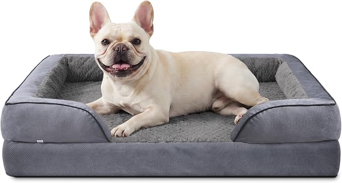 INVENHO Orthopedic Dog Bed Medium Size Dog, Waterproof Egg-Crate Foam Couch with Washable Removable Cover, Waterproof Lining and Nonskid Bottom by INVENHO