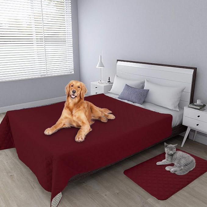 Easy-Going 100% Waterproof Dog Bed Cover, Non-Slip Pet Blanket for Furniture, Washable Couch Cover, Repleasement Sofa Cover (68X82 in,Christmas Red) - Image 2