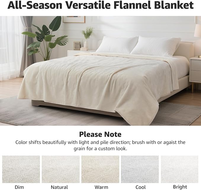 LOOBANI Waterproof Blanket for Queen Bed, Couch Cover 80" x 90", Beige | Reversible Soft Flannel, Large Dog Blankets, Spill-Proof Sofa Cover for Furniture Protection, Pet Hair Resistant, Noise Free - Image 8