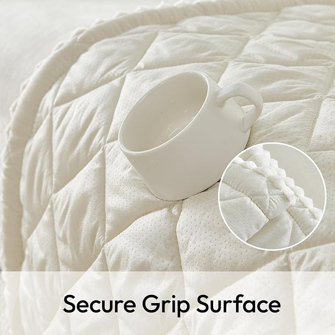 Deep Dream Pet Couch Covers for Dogs Washable, Fuzzy Couch Covers for 3 Cushion Sofa Pet Friendly, Non Slip Sofa Cover (White, 27.6" x 82.7") - Image 4