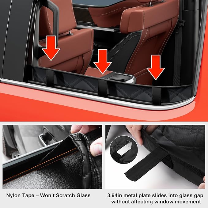Surfcabin Dog Car Door Protector: 20% Larger Design for Trucks & Large SUVs | Thickened PU Material Waterproof Fabric, 2 Packs Full Door Panel Covers, Protects Doors from Dog Scratching - Image 2