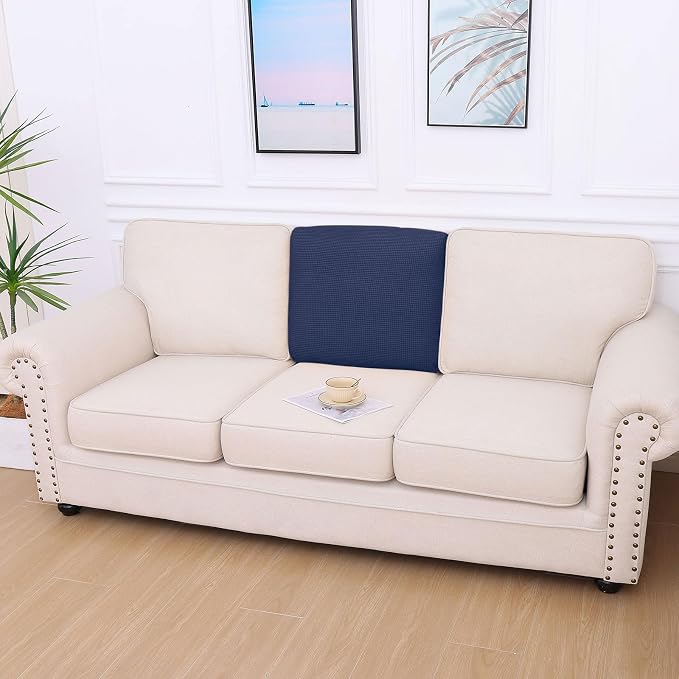 hyha Waterproof Couch Cushion Covers for Pets, Non Slip Sofa Seat Cover | Stretch Jacquard Fabric, Elastic Bottom, Non Slip Fit, Waterproof Protection, Pet Hair Protection (1 Piece for Backrest L) - Image 2