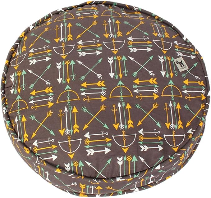 Molly Mutt Papillon Round Dog Bed Duvet Cover, 100% Cotton, 20"X4" | Breathable Canvas Cover for Dog or Cat Bed, Zippered Design, Washable, Free of Harmful Chemicals by MollyMutt