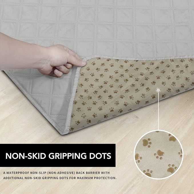 Easy-Going 100% Waterproof Dog Bed Cover, Non-Slip Pet Blanket for Furniture, Washable Couch Cover, Repleasement Sofa Cover (40X50 in, Light Gray) - Image 4