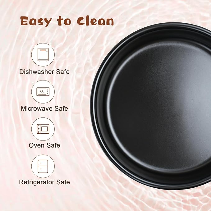 SPUNKYJUNKY Ceramic Elevated Dog Bowl Set with Acacia Wood Stand for Food and Water for Medium Dogs (42.27 OZ, Black, Dog Paw Pattern) - Image 5