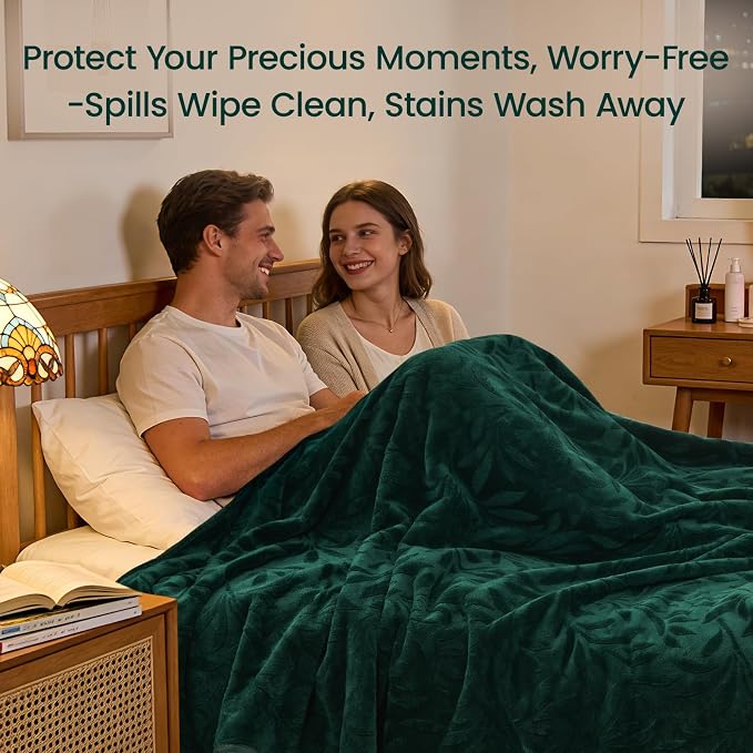 LOOBANI Waterproof Blanket for Bed: Soft Flannel Love Blanket 80"x90" for Queen Beds, Waterproof Pet Blanket fot Large Dogs with Storage Bag, Stain-Proof Couch Protector for Kid and Pet - Image 5