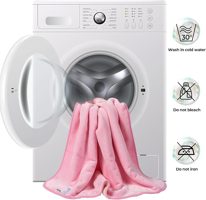 Sunheir Waterproof Dog Blankets for Medium Dogs - Puppy Blanket Washable for Couch Protection, Soft Sherpa Fleece Cat Throw Blanket to Prevent Urine Leaks & Protects Furniture 30"X 40", Pink - Image 4