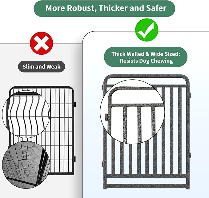 40 Inch Dog Playpen Outdoor, 32 Panels Puppy Playpen Heavy Duty Dog Play Pen Indoors, Rust Resistant Dog Pen for Large/Medium/Small Dogs, Dog Fence for RV Camping