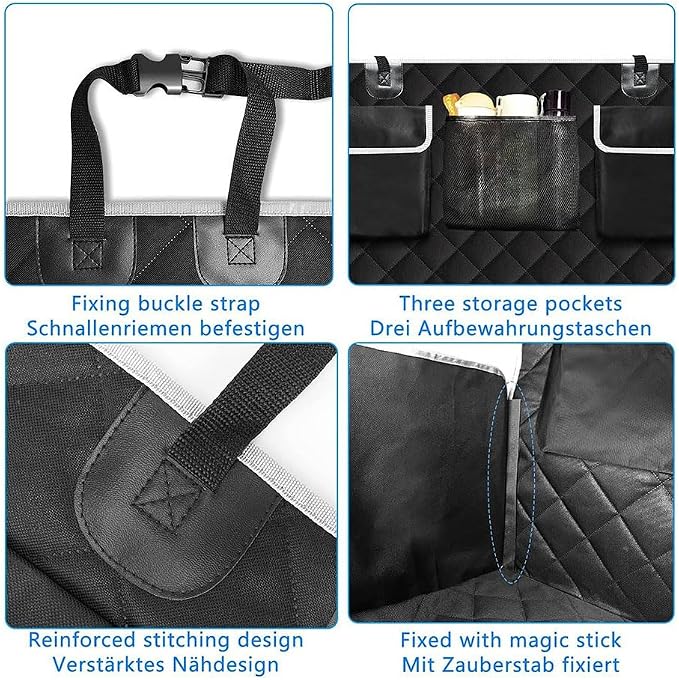 Waterproof SUV Cargo Liner for Nissan Pathfinder 1985–2025 2026 R53, Heavy Duty Pet Trunk Cover with Bumper Flap Protector, Non Slip,Dog Car Travel Mat,White - Image 5