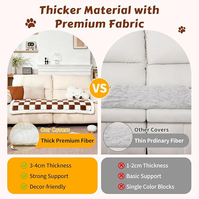 Pet Couch Cover for Dogs & Cats, Soft Flannel Non-Slip Couch Sofa Cover Protector, Dog Bed Sleeping Mat, Washable Reversible Anti-Slip Dog Bed for Small Medium Large Pets(27.6X59.05,Brown) - Image 4