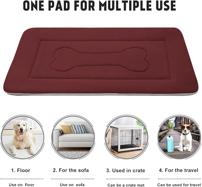 Extra Large Dog Bed Crate Mat 47 in Non-Slip Washable Soft Mattress Kennel Pads - Image 4