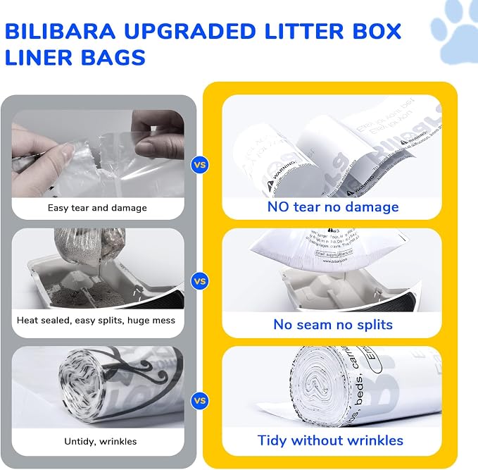 Litter Box Liner Bag Compatible with Cat litter Box Robots 3 and 4, 120 Pack - Extra Thick Waste Bags for Self-Cleaning Pet Kitty Litter Box Drawer Liners, 9-11 Gallons Kitchen Trash Bags - Image 4